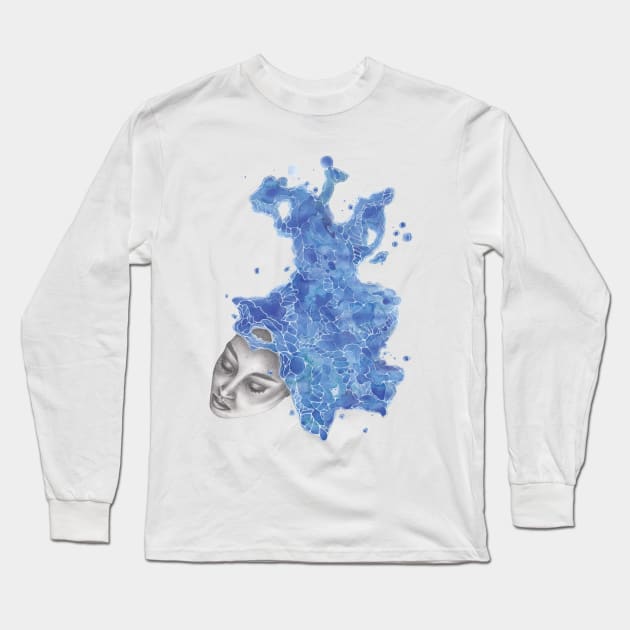 Strange Lady - Blue Long Sleeve T-Shirt by ToothandArrowCo